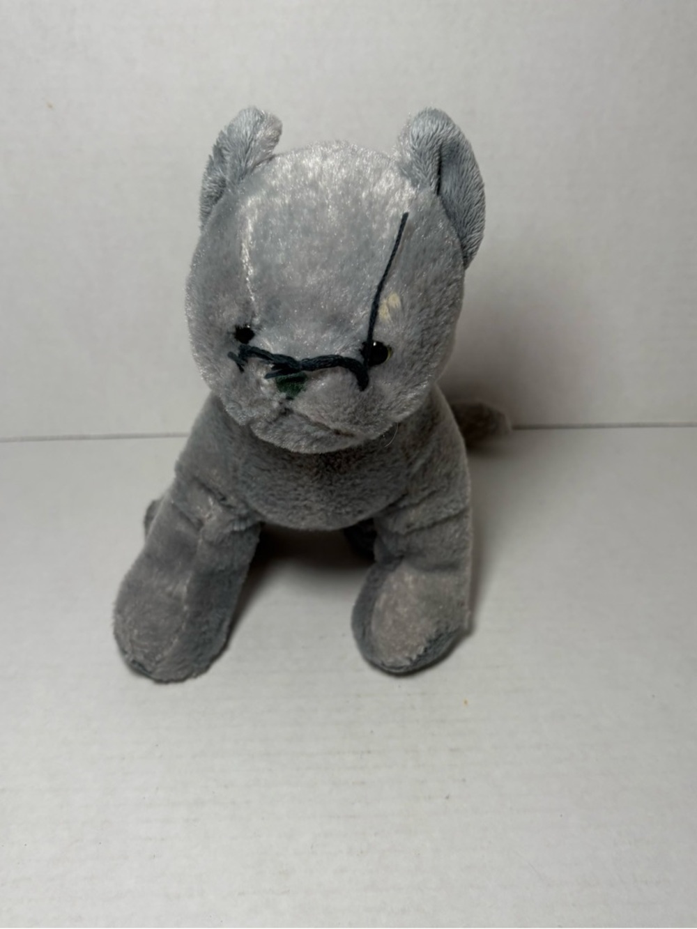 Y2K 2000s Ganz Webkinz Charcoal Cat Plush Stuffed Animal No Code